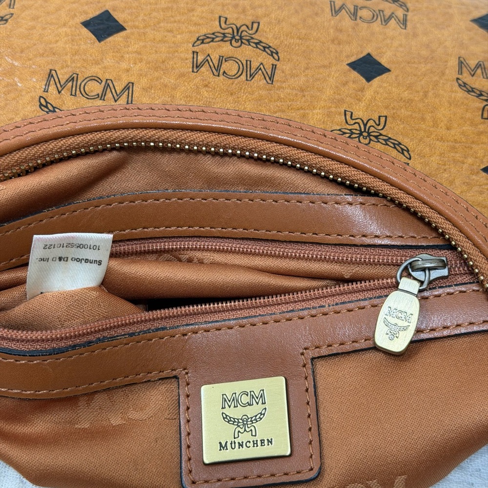 MCM Brown and Black Hobo Bag - Picture 9 of 12